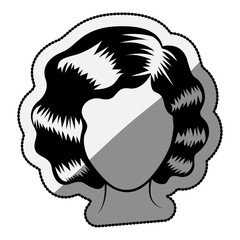 Woman head icon. Girl female avatar person people and human theme. Isolated design. Vector illustration