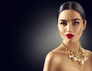 Gorgeous young brunette woman portrait