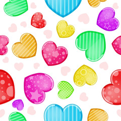 Valentine's day background with funny hearts
