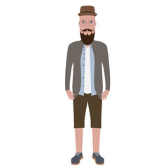 Isolated hipster