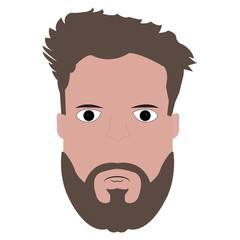 Isolated hipster portrait