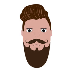 Isolated hipster portrait