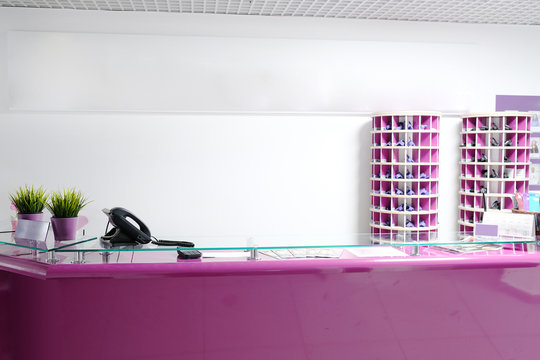 image of reception desk