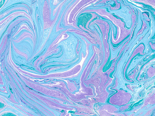 Hand drawn abstract marble texture. Handmade with liquid paint.
