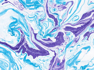 Hand drawn abstract marble texture. Handmade with liquid paint.