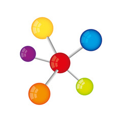 molecule structure isolated icon vector illustration design