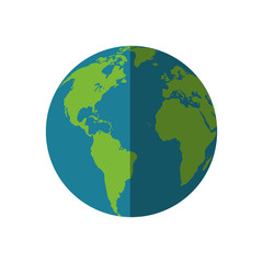 Planet sphere icon. Earth world globe ocean and universe theme. Isolated design. Vector illustration