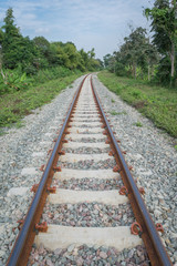 The railroad tracks