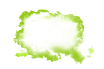 Bird's-eye view steam explosion - lime green color - Copyspace