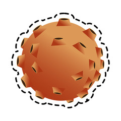 Asteroid icon. Space science orbiting and exploration theme. Isolated design. Vector illustration