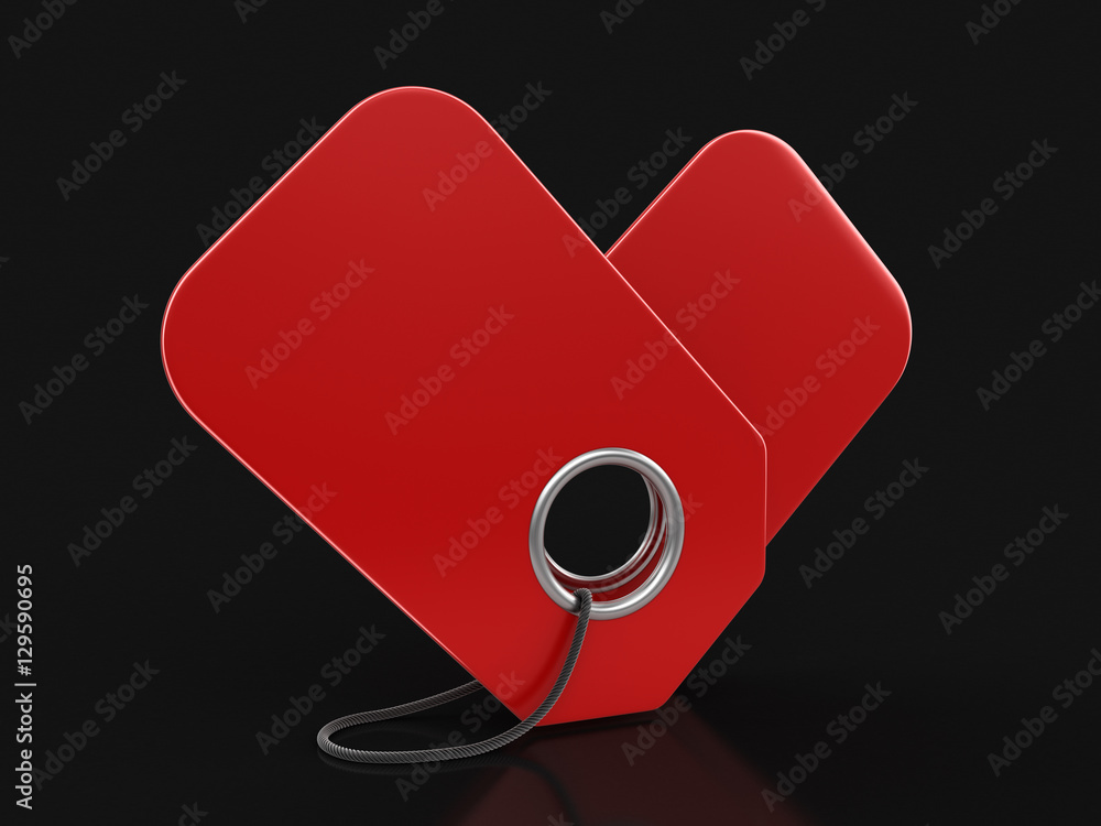 Poster empty label. image with clipping path