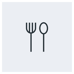 Fork and spoon icon