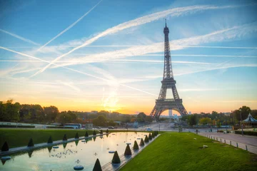 Foto op Canvas Stadsgezicht met de Eiffeltoren © andreykr