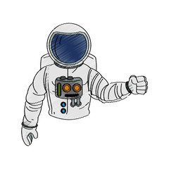 Astronaut cartoon icon. Spaceman cosmonaut pilot space and science theme. Isolated design. Vector illustration