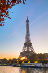 Cityscape with the Eiffel tower