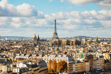 Aerial overview of Paris