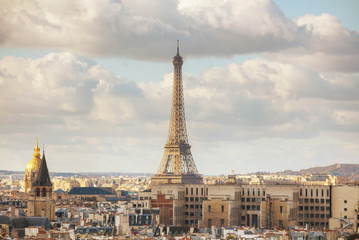 Fototapeta na wymiar Aerial overview of Paris