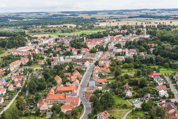 Obraz premium aerial view of the Paczkow town