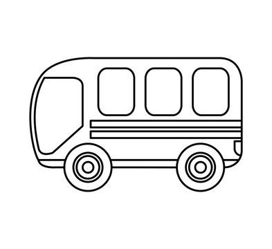 bus transport service icon vector illustration design
