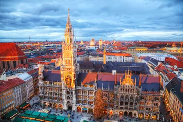 Aerial view of Marienplatz in Munich © andreykr