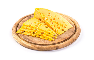 piece of cheese isolated