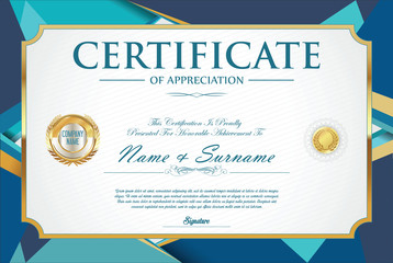 Certificate retro design template