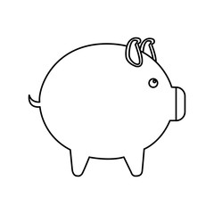 piggy savings isolated icon vector illustration design