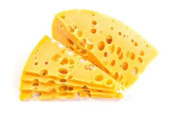 piece of cheese isolated