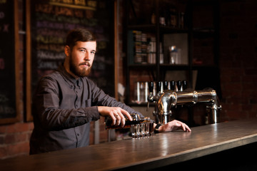Attractive bartender