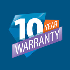 vector logo 10 years warranty