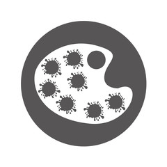 colors pallete isolated icon vector illustration design