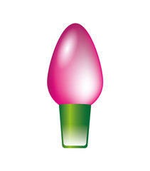 christmas lights bulb decoration isolated icon vector illustration design