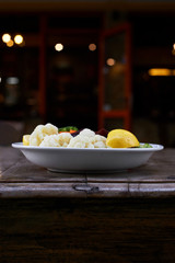 Boiled vegetables salad.