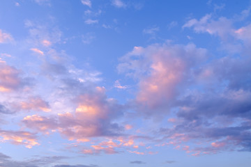 Sky and clouds / Sky and clouds at twilight.