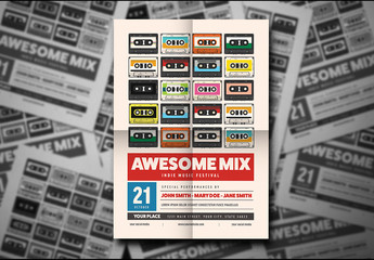 Cassette Tape Gig Poster Layout
