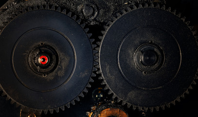 Point of contact of two pinions