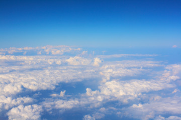 clouds from the airplane