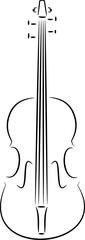 Violin made of lines