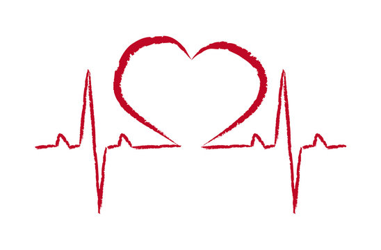 Rescue symbol heart pulse vector