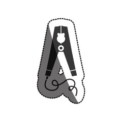 Pliers icon. Construction tool repair work and restoration theme. Isolated design. Vector illustration