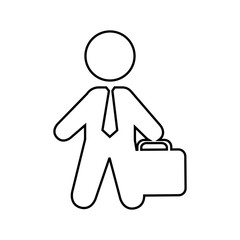 businessman silhouette isolated icon vector illustration design