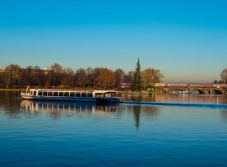 Fototapeta premium Hamburger Alster Weihnachtszeit