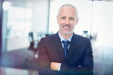 Portrait of happy businessman
