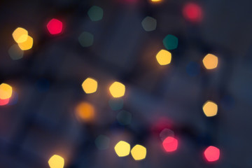 Colorful lights on background. holiday bokeh. Abstract Christmas