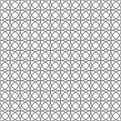 Seamless Intersecting Geometric Vintage Circle Pattern