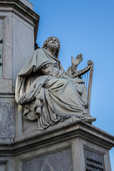 Fototapeta premium Colonna dell Immacolata with Virgin Mary statue. Rome, Italy.