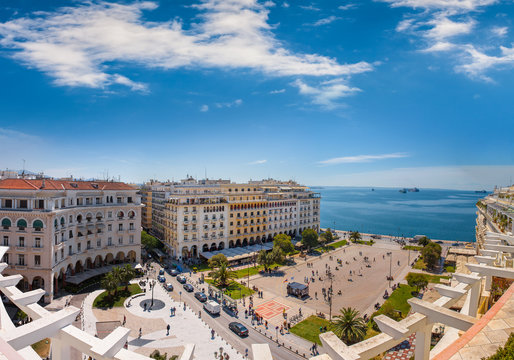 View of Aristotelous square, the heart of Thessaloniki