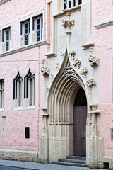 The gates of the old Gothic building.