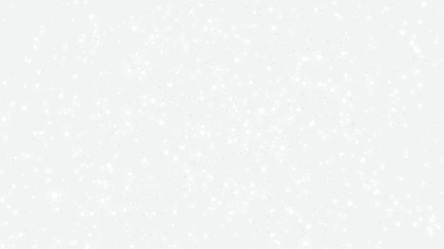 Silver white animated glitter background with flickering light particles.
