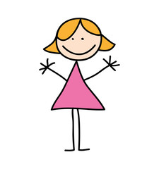 cute kid drawing isolated icon vector illustration design